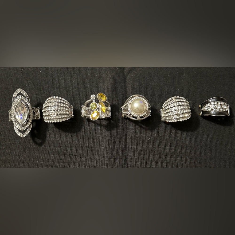 Silver and Yellow Accent Designer Ring